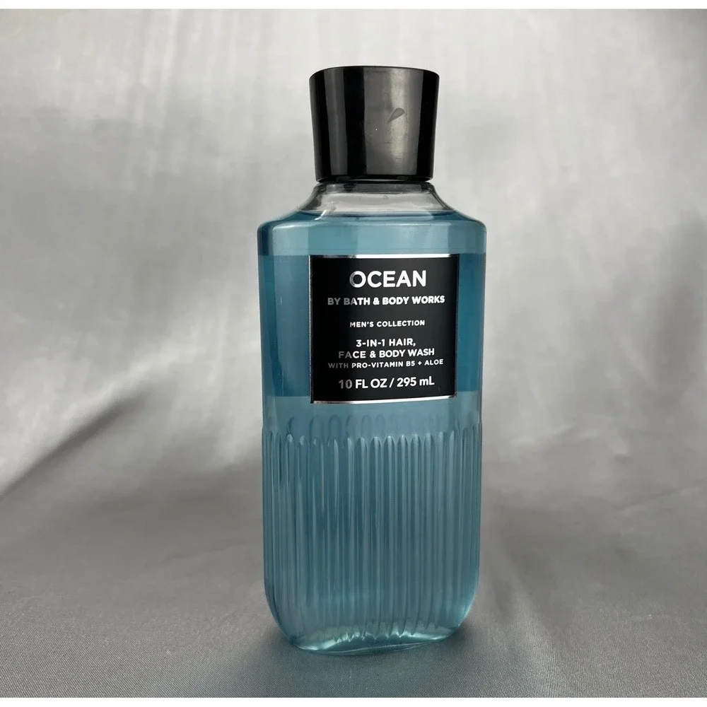Bath & Body Works Ocean Men 3-in-1 Hair Face Body Wash 10oz Pro-Vitamin B5 Aloe